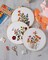 4 Sets Embroidery Kit for Beginners,Hummingbird and Flower Cross Stitch Set for Include Embroidery Cloth Hoops Threads for Craft Lover Hand Stitch (Flowers and Plants)